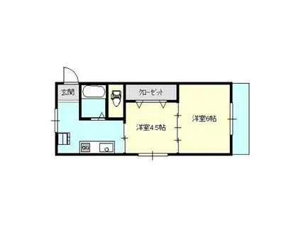 エスポワール児玉(2K/3階)の間取り写真