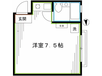 シェモア高円寺(ワンルーム/1階)の間取り写真