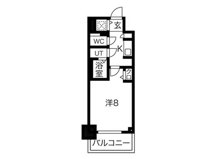 CREST TAPP新栄(1K/5階)の間取り写真