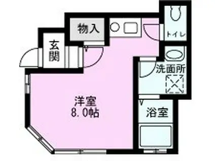 ウィステリアリンリン(ワンルーム/1階)の間取り写真