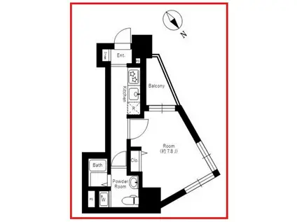 LE-LION東向島(1K/10階)の間取り写真