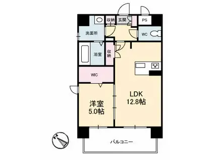 シャーメゾンステージ碧・青空公園(1LDK/8階)の間取り写真