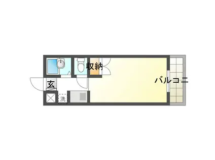 セントバレンタインハイツA棟(1K/4階)の間取り写真