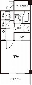 サンシャインビラ(1K/4階)の間取り写真