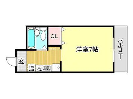 エースマンション(ワンルーム/2階)の間取り写真