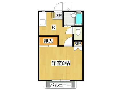 ハイツシャムール(1K/1階)の間取り写真