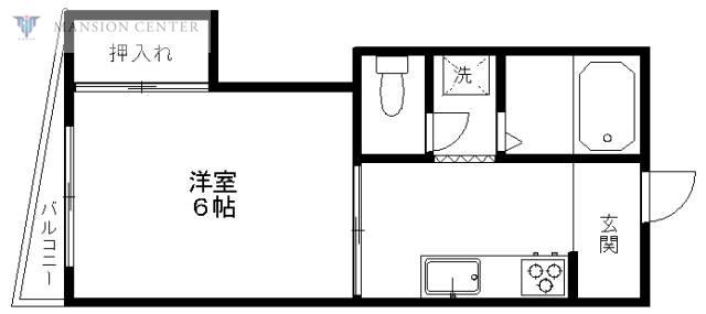 マンションジョリィ(1K/3階)の間取り写真
