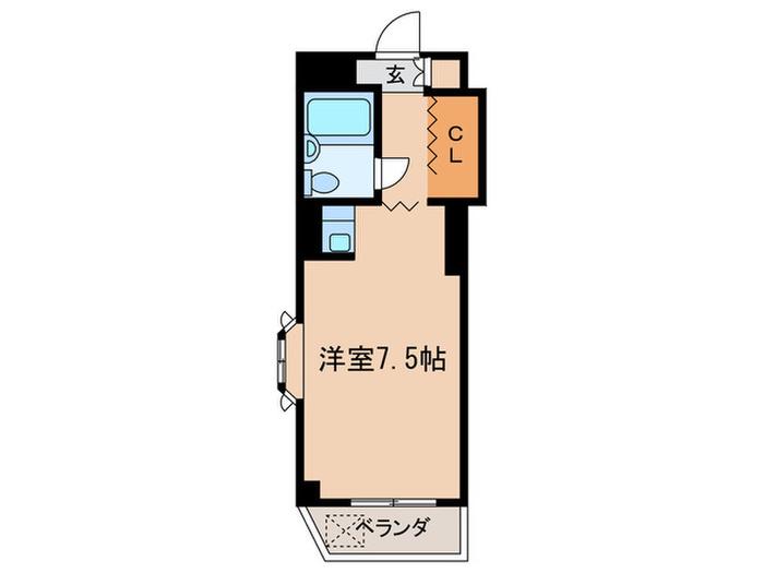 山口マンション(ワンルーム/3階)の間取り写真