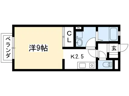 京阪鴨東線 神宮丸太町駅 徒歩5分 2階建 築28年(1K/1階)の間取り写真
