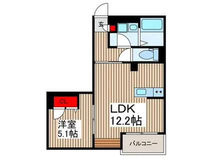 ゾンネンハイムIII(1LDK/2階)の間取り写真