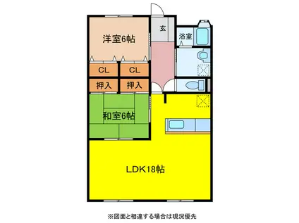 マリナハウス(2LDK/3階)の間取り写真