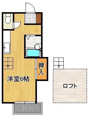 シティベール八王寺(ワンルーム/2階)の間取り写真