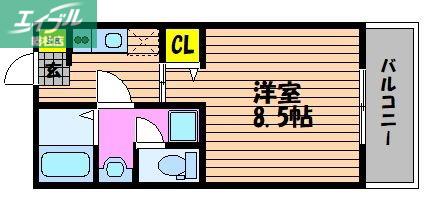 ハイムワケ(1K/1階)の間取り写真