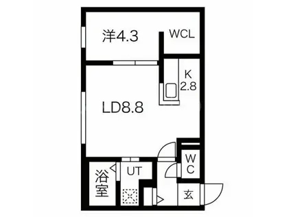 ALLOGGIO MITE (1LDK/3階)の間取り写真