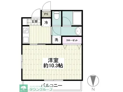 アルティジャーノ(1K/3階)の間取り写真