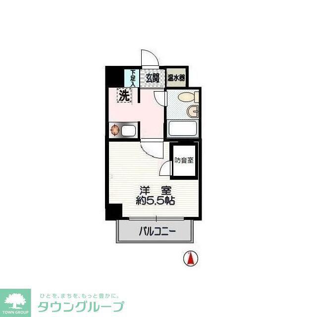 クリオ鶴ヶ峰壱番館(1K/2階)の間取り写真