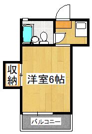 サンライズ京葉(1K/1階)の間取り写真