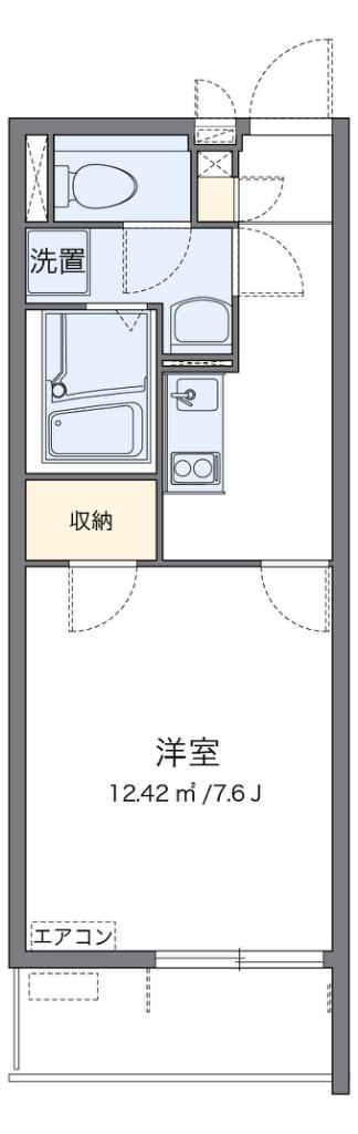 クレイノクレセント(1K/1階)の間取り写真