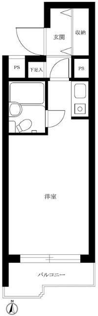 ピアハイム練馬(ワンルーム/1階)の間取り写真