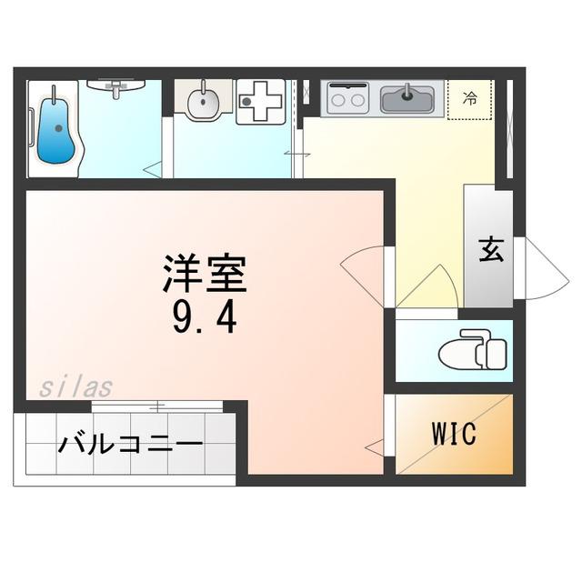 フジパレス西湊III番館(1K/1階)の間取り写真