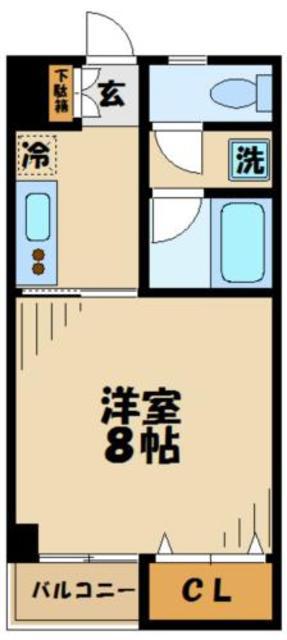 ソレアード(1K/2階)の間取り写真