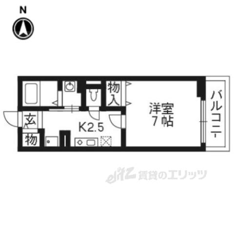 メゾンソウザⅠ(1K/1階)の間取り写真