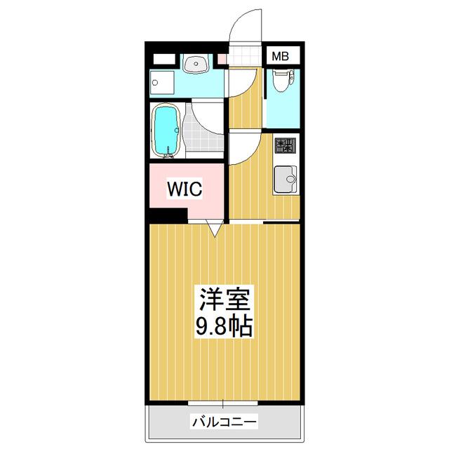 コンフォーティア鎌田(1K/3階)の間取り写真