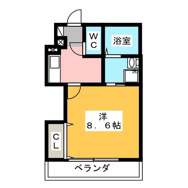 GRACE・K(1K/1階)の間取り写真