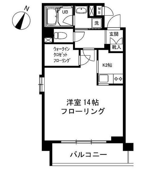 下目黒テラス(1K/1階)の間取り写真