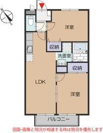 サンガーデン枇杷島(2LDK/2階)の間取り写真