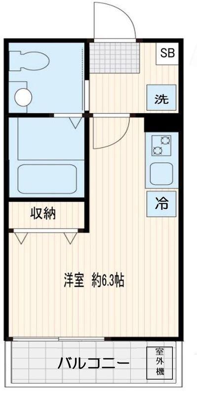 MAMMUT HOUSE HIYOSHI(ワンルーム/3階)の間取り写真