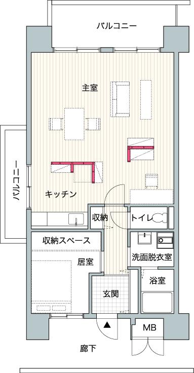 コーシャハイツ港(3DK/8階)の間取り写真