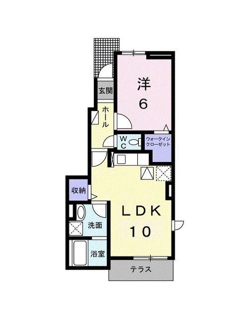 フラン ブリーズ I(1LDK/1階)の間取り写真