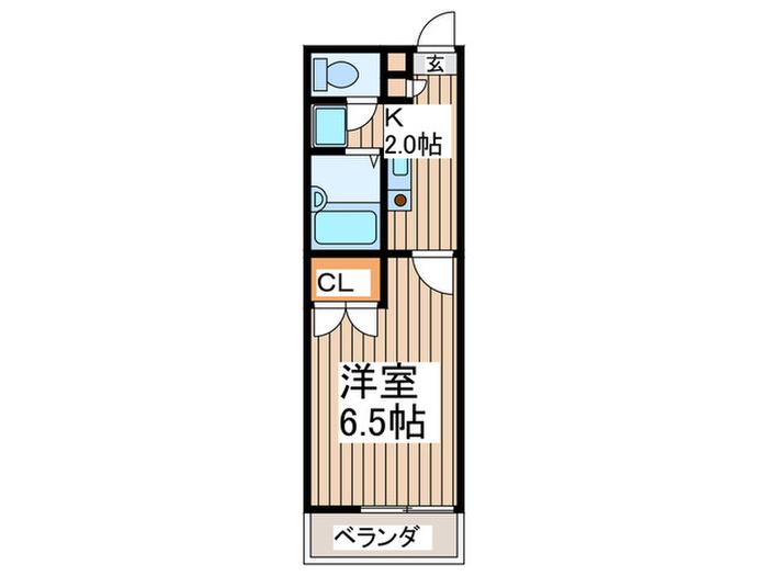 アムール ラヴィ(1K/1階)の間取り写真