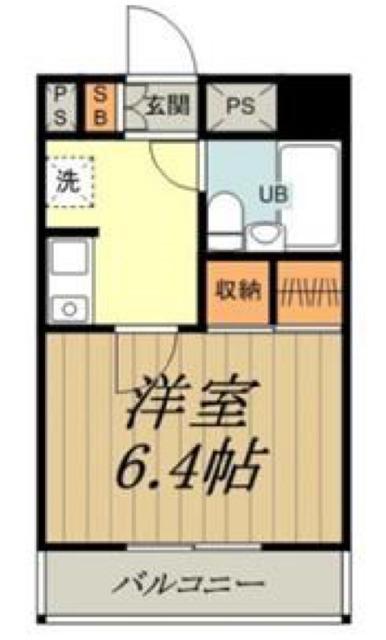 マンション清山(1K/2階)の間取り写真