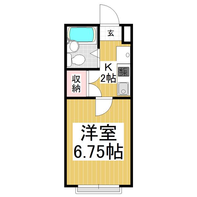 イレブンハウス(1K/1階)の間取り写真