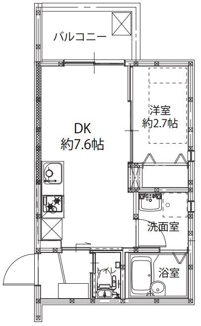 グルーブメゾン須磨東町(1LDK/2階)の間取り写真