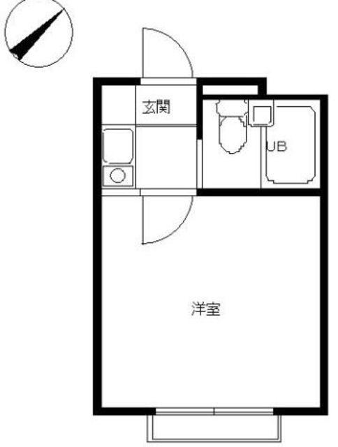 スカイピア葛西2(ワンルーム/2階)の間取り写真