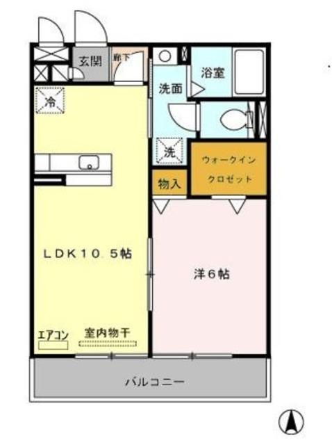 サニーガーデン(1LDK/3階)の間取り写真