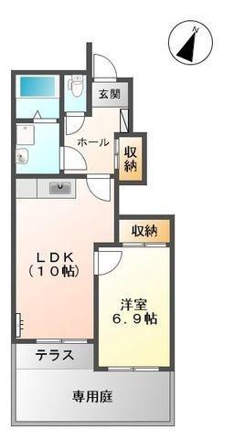 サンクレール(1LDK/1階)の間取り写真