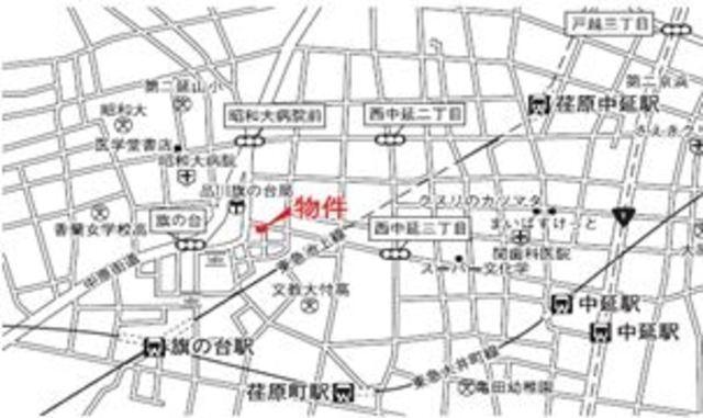 ボヌール旗の台(1K/2階)の間取り写真