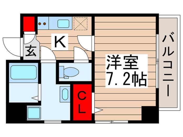 新鎌スカイタワー(1K/5階)の間取り写真