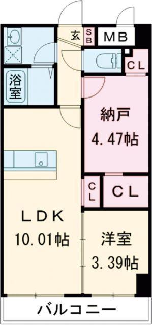 FREEDOM RESIDENCE 松原上田II(1SLDK/8階)の間取り写真