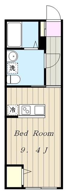 アノンテラス東三田II(ワンルーム/1階)の間取り写真