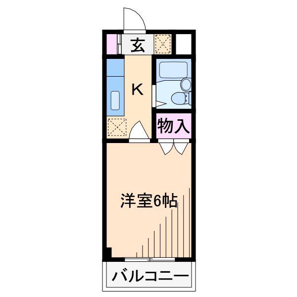 イシモトビル(1K/4階)の間取り写真