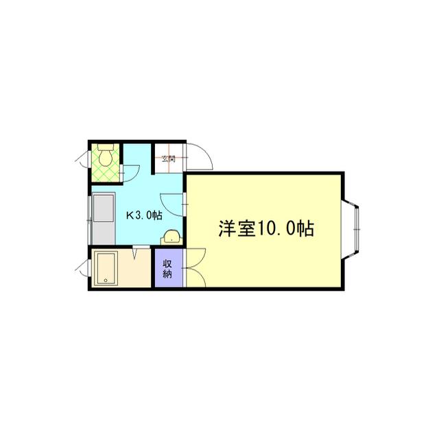 マーセル清水 A棟(1K/2階)の間取り写真