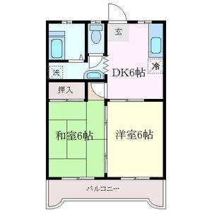 コーポ松栄(2DK/3階)の間取り写真