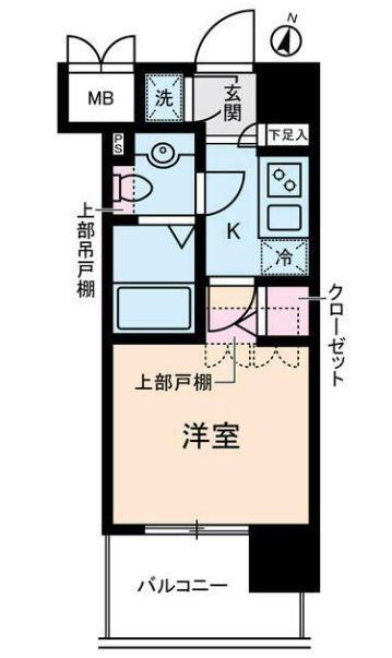 ヴェルステージ川崎(1K/2階)の間取り写真