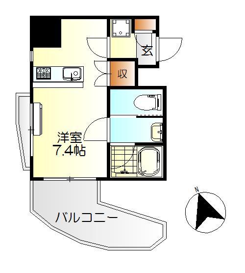 DER STRADA Y2 あさひ(ワンルーム/6階)の間取り写真
