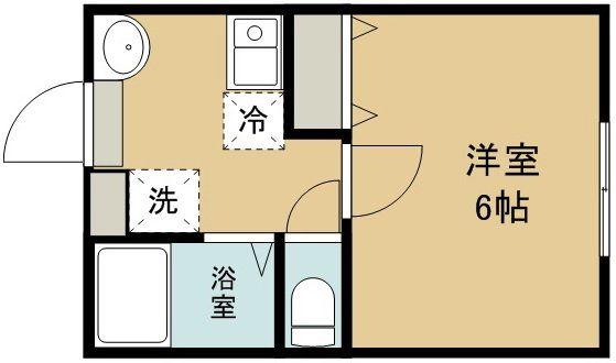 PREMIAGE西所沢(1K/2階)の間取り写真